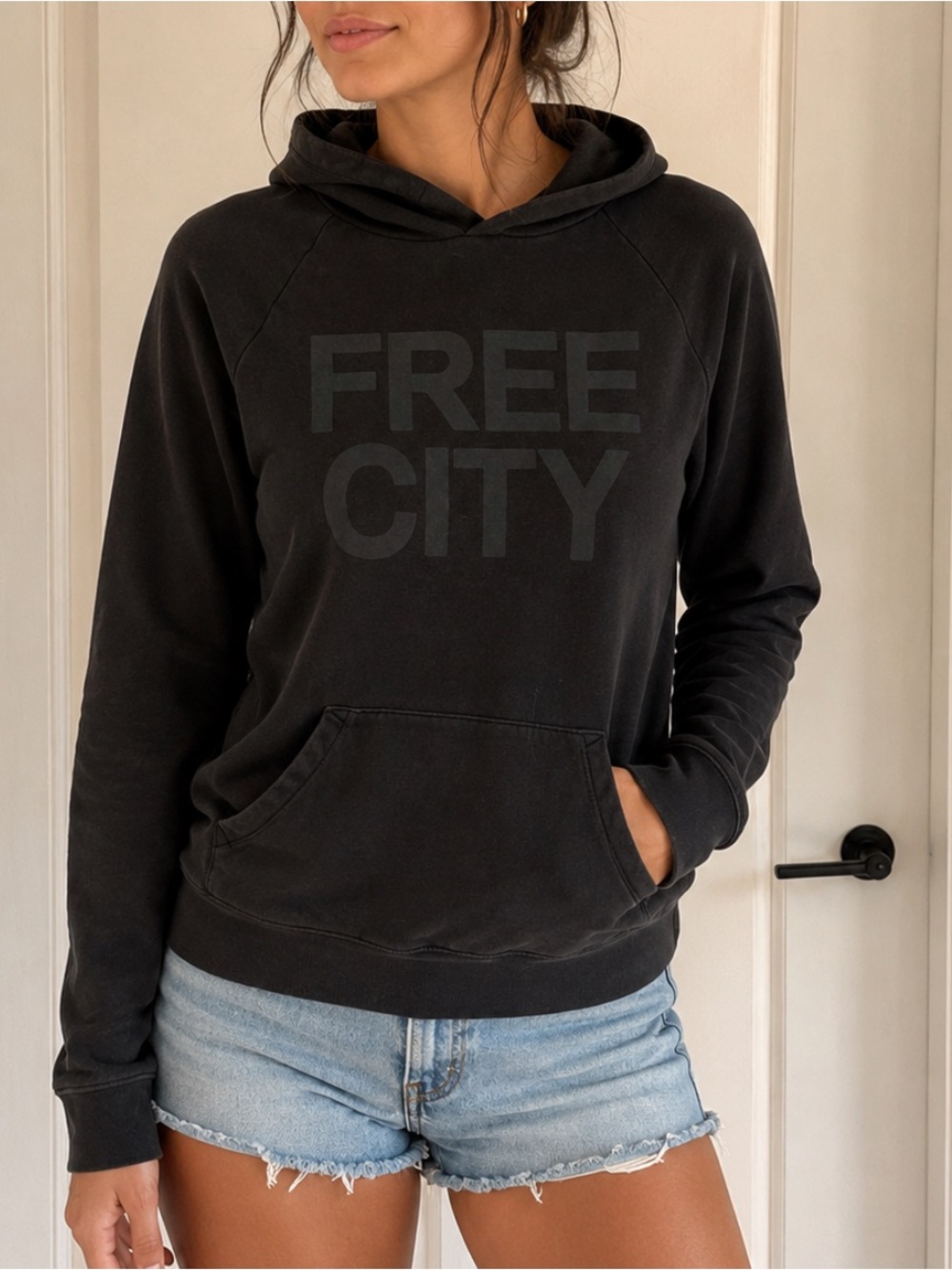 freecity Black Pullover Hoodie